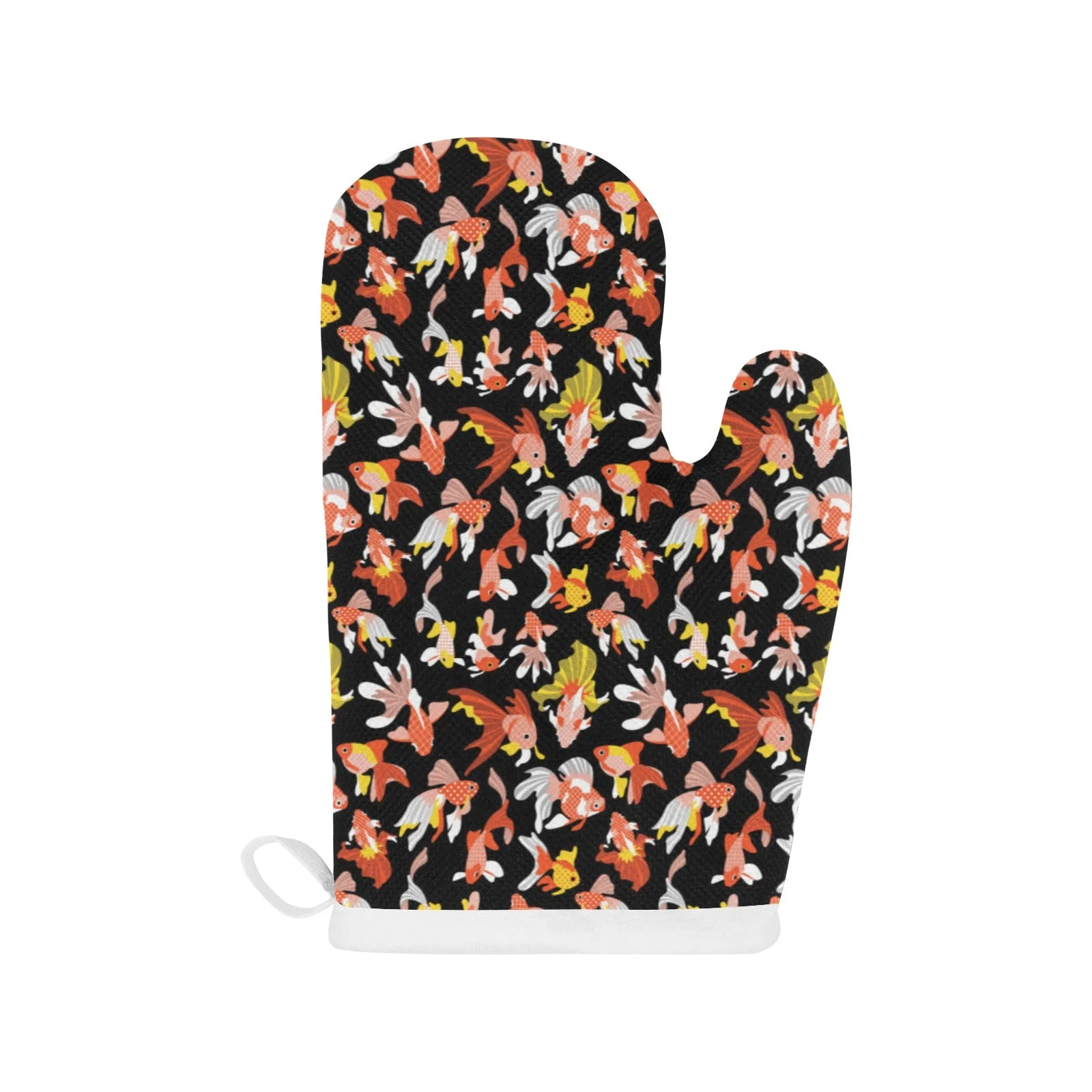 Goldfish Pattern Print Design 03 Heat Resistant Oven Mitts & Pot Holders Set Goldfish Pattern Print Design 03 Heat Resistant Oven Mitts & Pot Holders Set