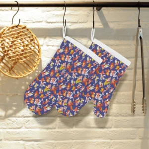 Goldfish Pattern Print Design 04 Heat Resistant Oven Mitts & Pot Holders Set