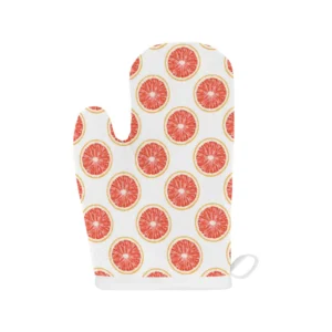 Grapefruit Pattern Heat Resistant Oven Mitts Pot Holders Set