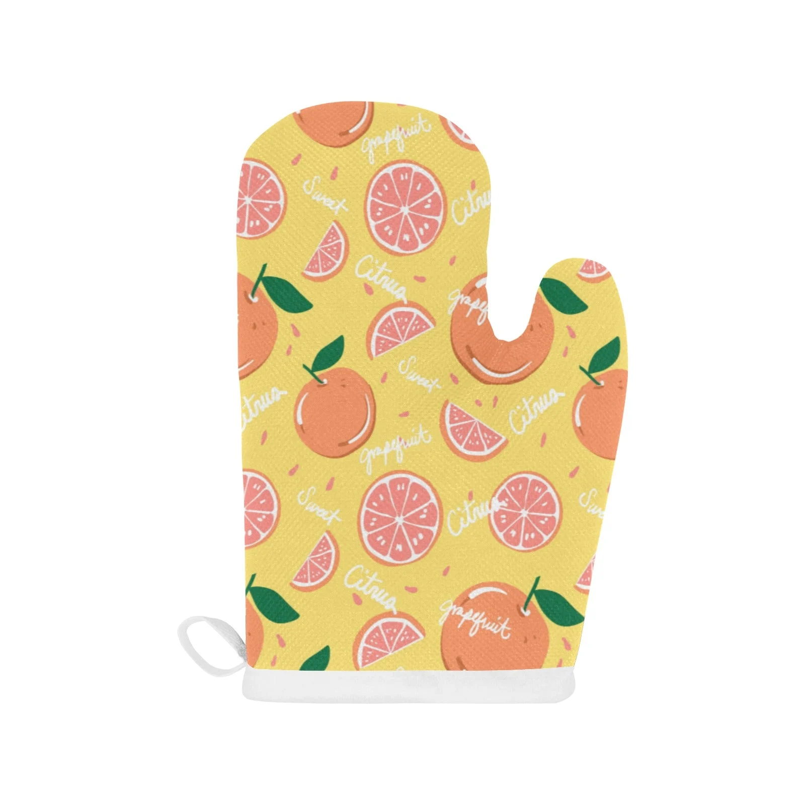 Grapefruit Yellow Background Heat Resistant Oven Mitts Pot Holders Set Grapefruit Yellow Background Heat Resistant Oven Mitts Pot Holders Set