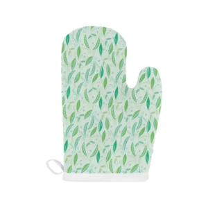 Green Peas Pattern Print Design 01 Heat Resistant Oven Mitts & Pot Holders Set