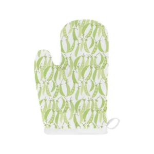 Green Peas Pattern Print Design 03 Heat Resistant Oven Mitts & Pot Holders Set