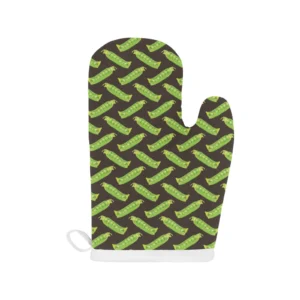 Green Peas Pattern Print Design 05 Heat Resistant Oven Mitts & Pot Holders Set