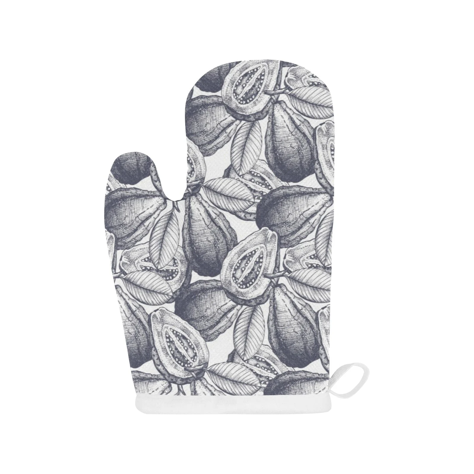 Guava Tropical Hand Drawn Pattern Heat Resistant Oven Mitts Pot Holders Set Guava Tropical Hand Drawn Pattern Heat Resistant Oven Mitts Pot Holders Set