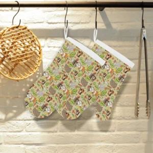 Guinea Pig Pattern Print Design 04 Heat Resistant Oven Mitts & Pot Holders Set