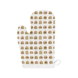Hamburger Pattern Print Design 02 Heat Resistant Oven Mitts & Pot Holders Set