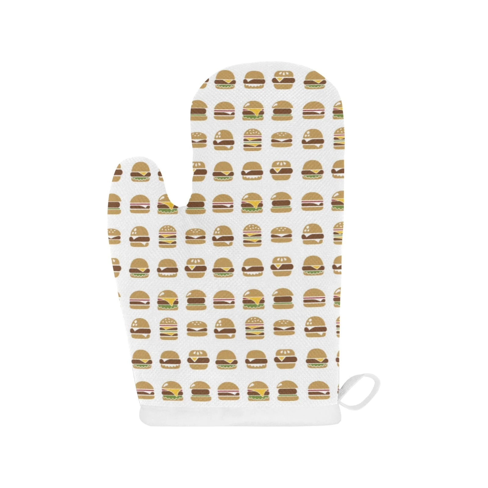 Hamburger Pattern Print Design 02 Heat Resistant Oven Mitts & Pot Holders Set Hamburger Pattern Print Design 02 Heat Resistant Oven Mitts & Pot Holders Set