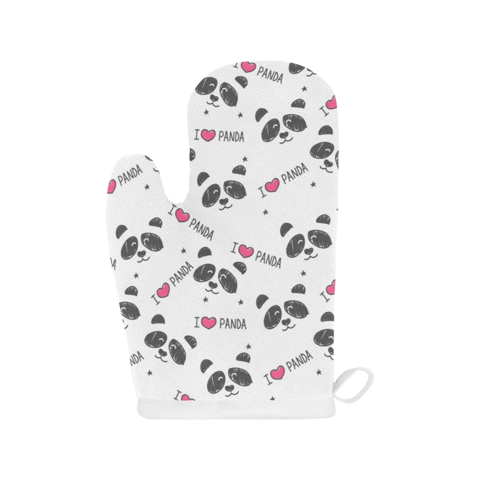 Hand Drawn Faces of Pandas Pattern Heat Resistant Oven Mitts Pot Holders Set Hand Drawn Faces of Pandas Pattern Heat Resistant Oven Mitts Pot Holders Set