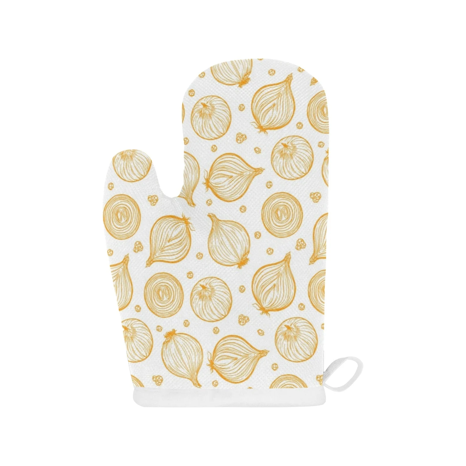 Hand Drawn Onion Pattern Heat Resistant Oven Mitts Pot Holders Set Hand Drawn Onion Pattern Heat Resistant Oven Mitts Pot Holders Set