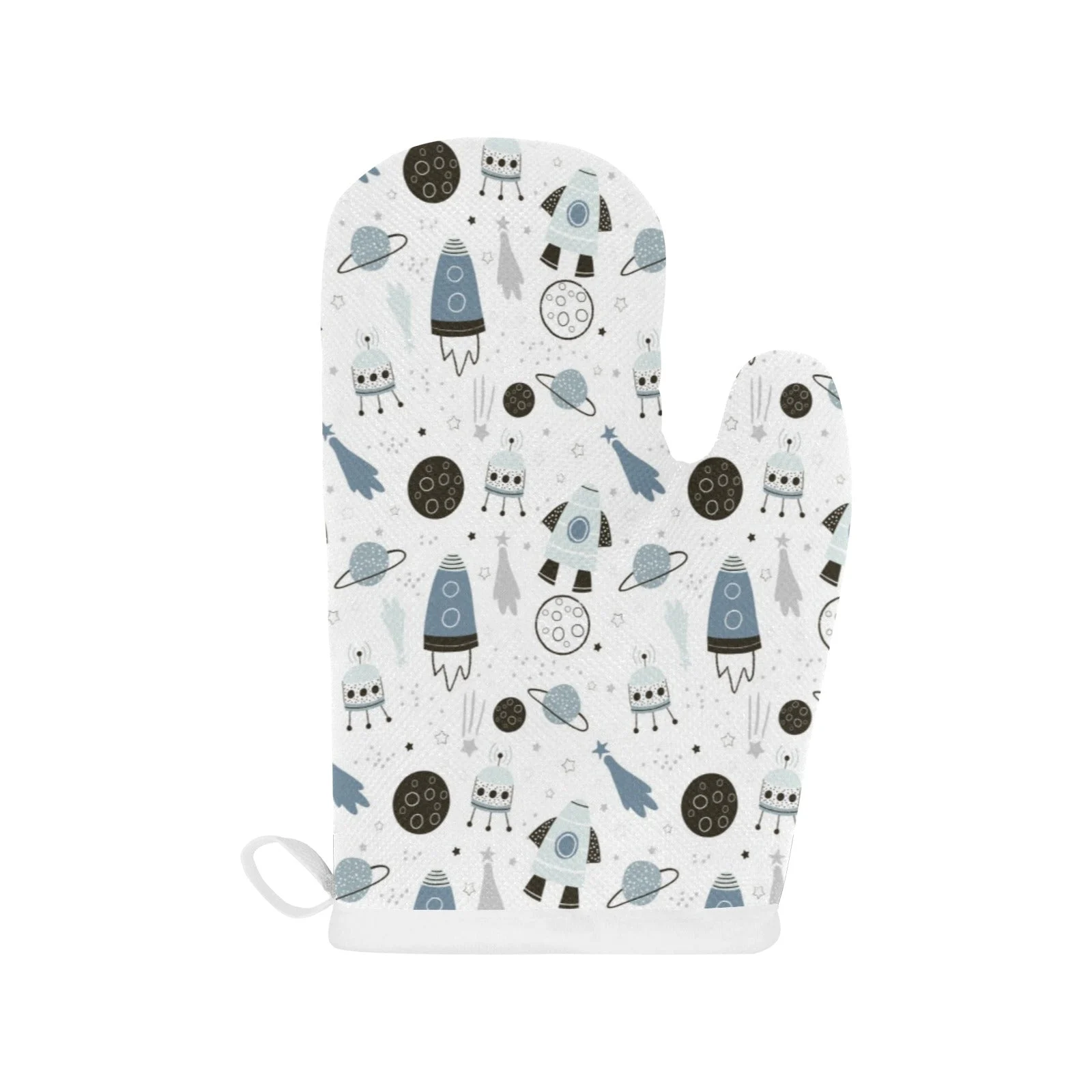 Hand Drawn Space Elements Space Rocket Star Planet Heat Resistant Oven Mitts Pot Holders Set Hand Drawn Space Elements Space Rocket Star Planet Heat Resistant Oven Mitts Pot Holders Set