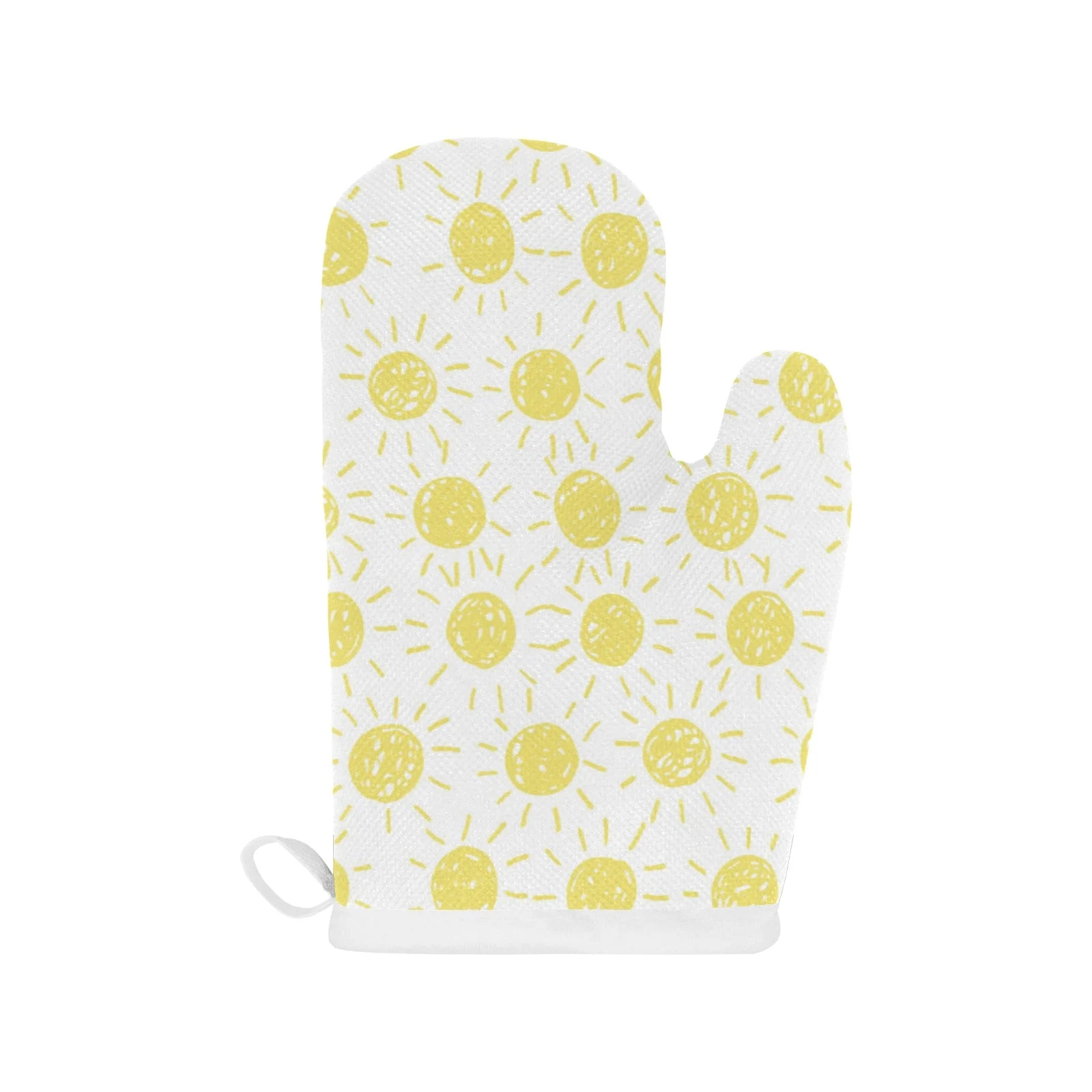 Hand Drawn Sun Pattern Heat Resistant Oven Mitts Pot Holders Set Hand Drawn Sun Pattern Heat Resistant Oven Mitts Pot Holders Set