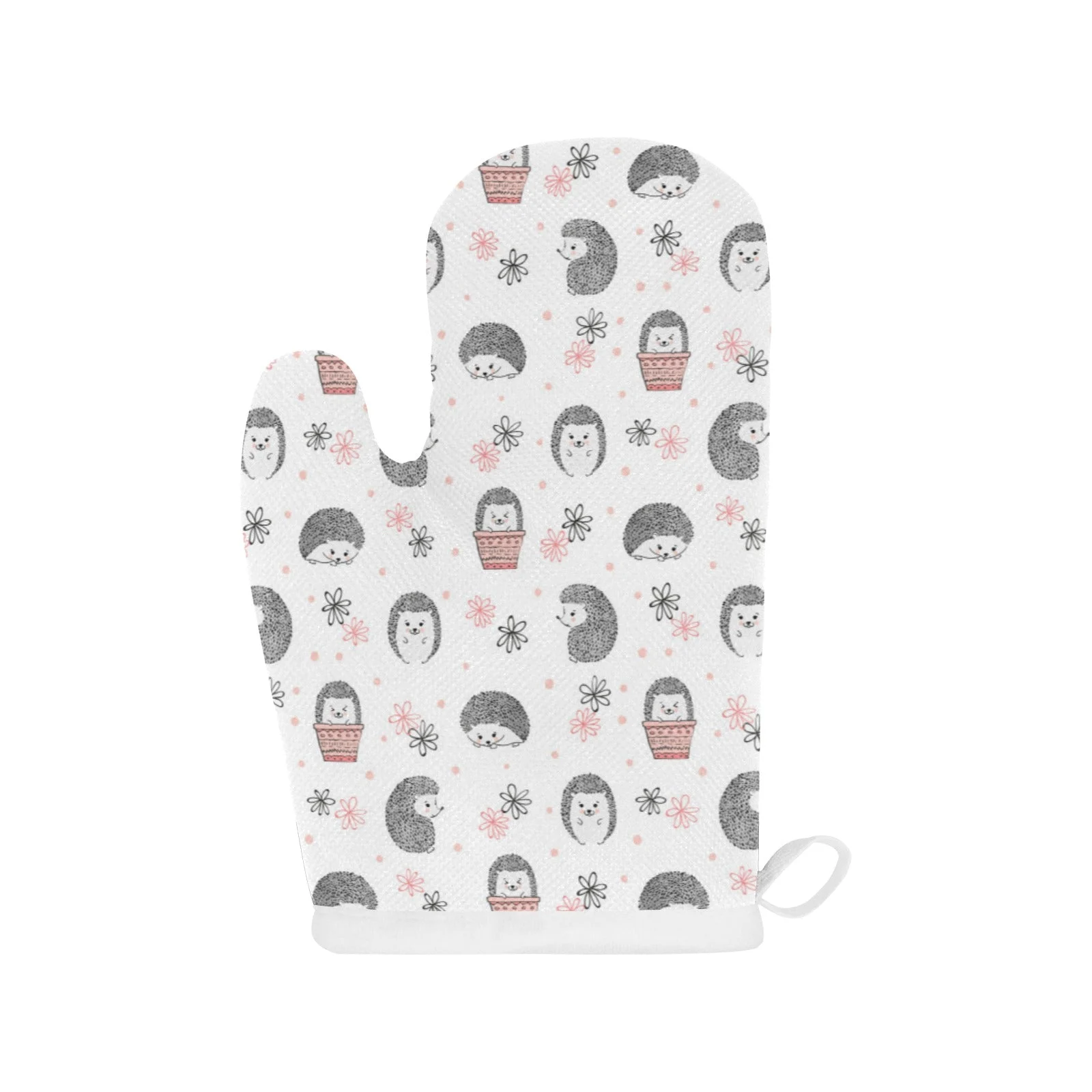 Hedgehog Pattern Print Design 02 Heat Resistant Oven Mitts & Pot Holders Set Hedgehog Pattern Print Design 02 Heat Resistant Oven Mitts & Pot Holders Set