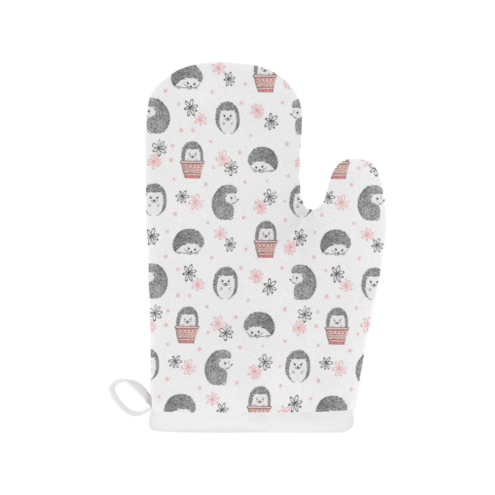 Hedgehog Pattern Print Design 02 Heat Resistant Oven Mitts & Pot Holders Set Hedgehog Pattern Print Design 02 Heat Resistant Oven Mitts & Pot Holders Set