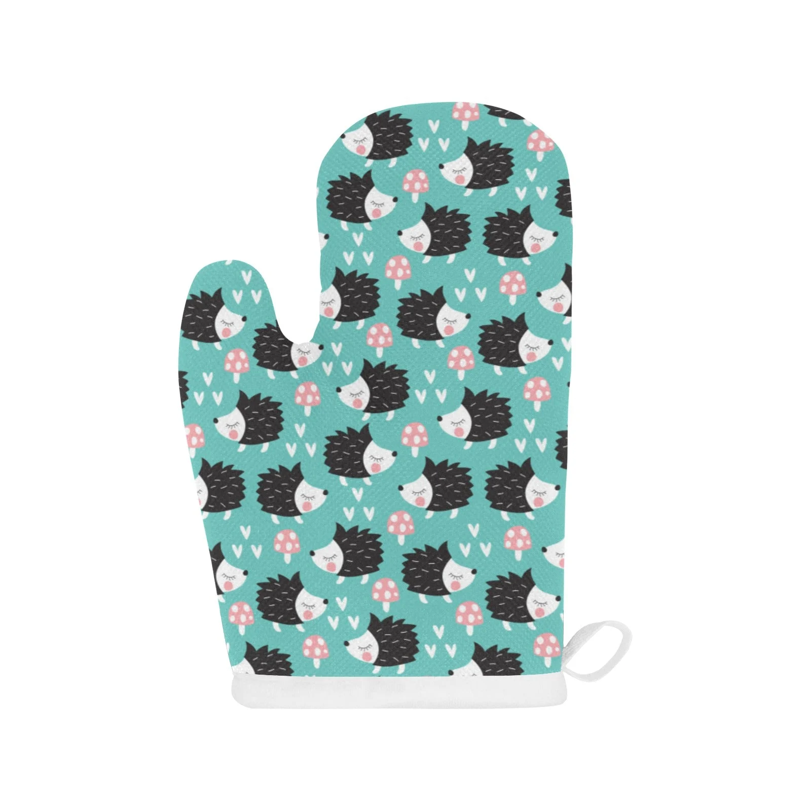 Hedgehog Pattern Print Design 03 Heat Resistant Oven Mitts & Pot Holders Set Hedgehog Pattern Print Design 03 Heat Resistant Oven Mitts & Pot Holders Set