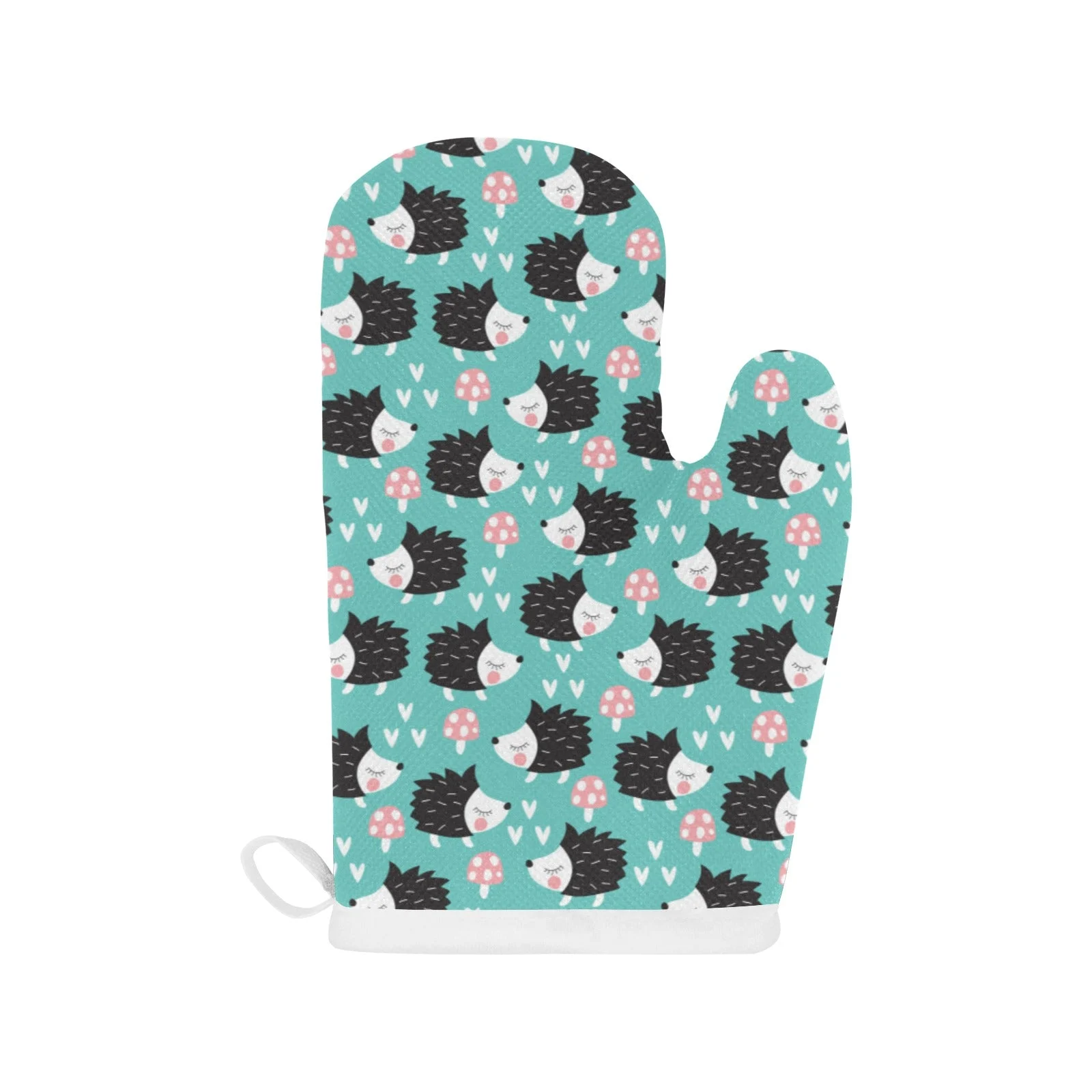 Hedgehog Pattern Print Design 03 Heat Resistant Oven Mitts & Pot Holders Set Hedgehog Pattern Print Design 03 Heat Resistant Oven Mitts & Pot Holders Set