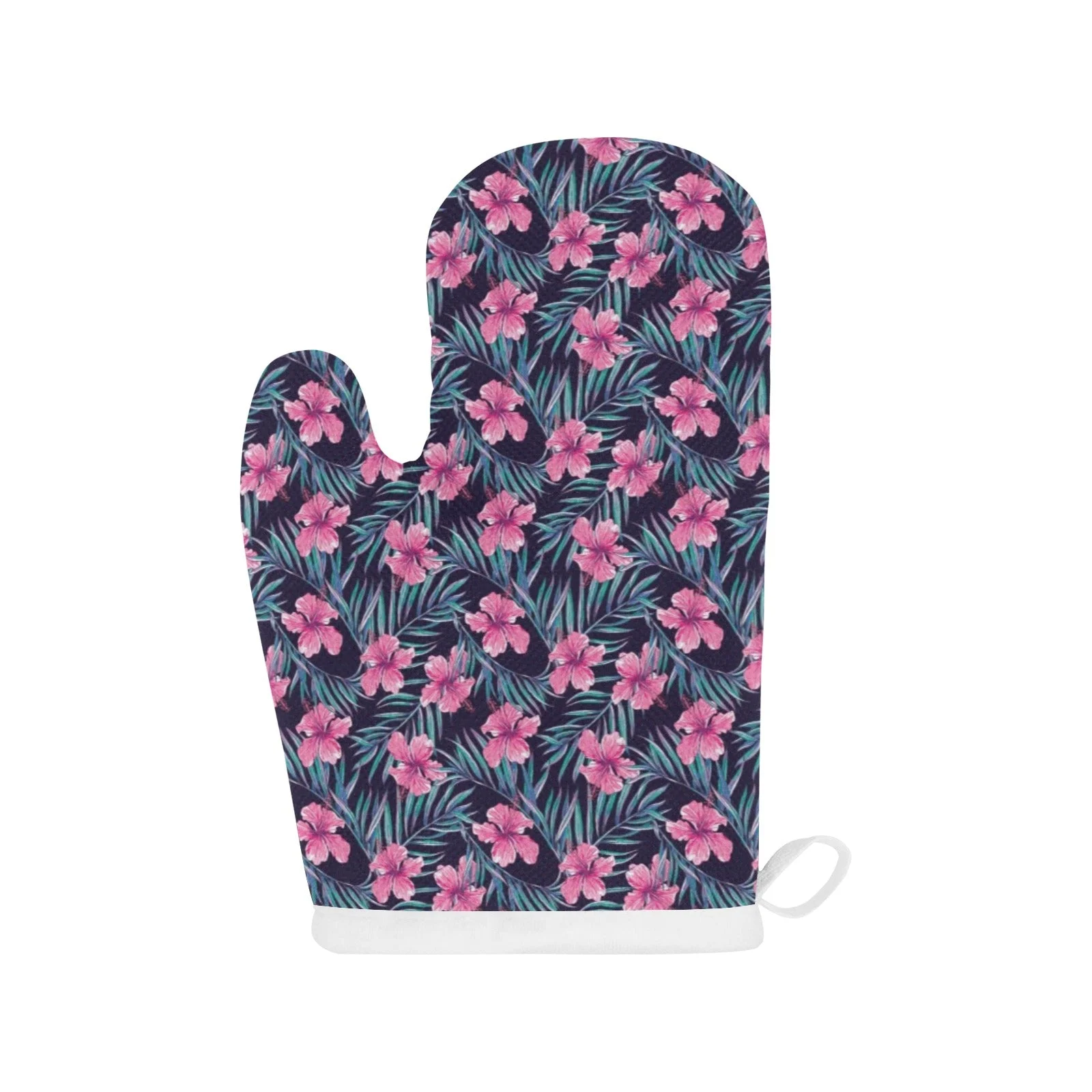 Hibiscus Pattern Print Design 05 Heat Resistant Oven Mitts & Pot Holders Set Hibiscus Pattern Print Design 05 Heat Resistant Oven Mitts & Pot Holders Set