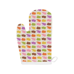 Hippopotamus Pattern Print Design 01 Heat Resistant Oven Mitts & Pot Holders Set