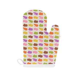 Hippopotamus Pattern Print Design 01 Heat Resistant Oven Mitts & Pot Holders Set