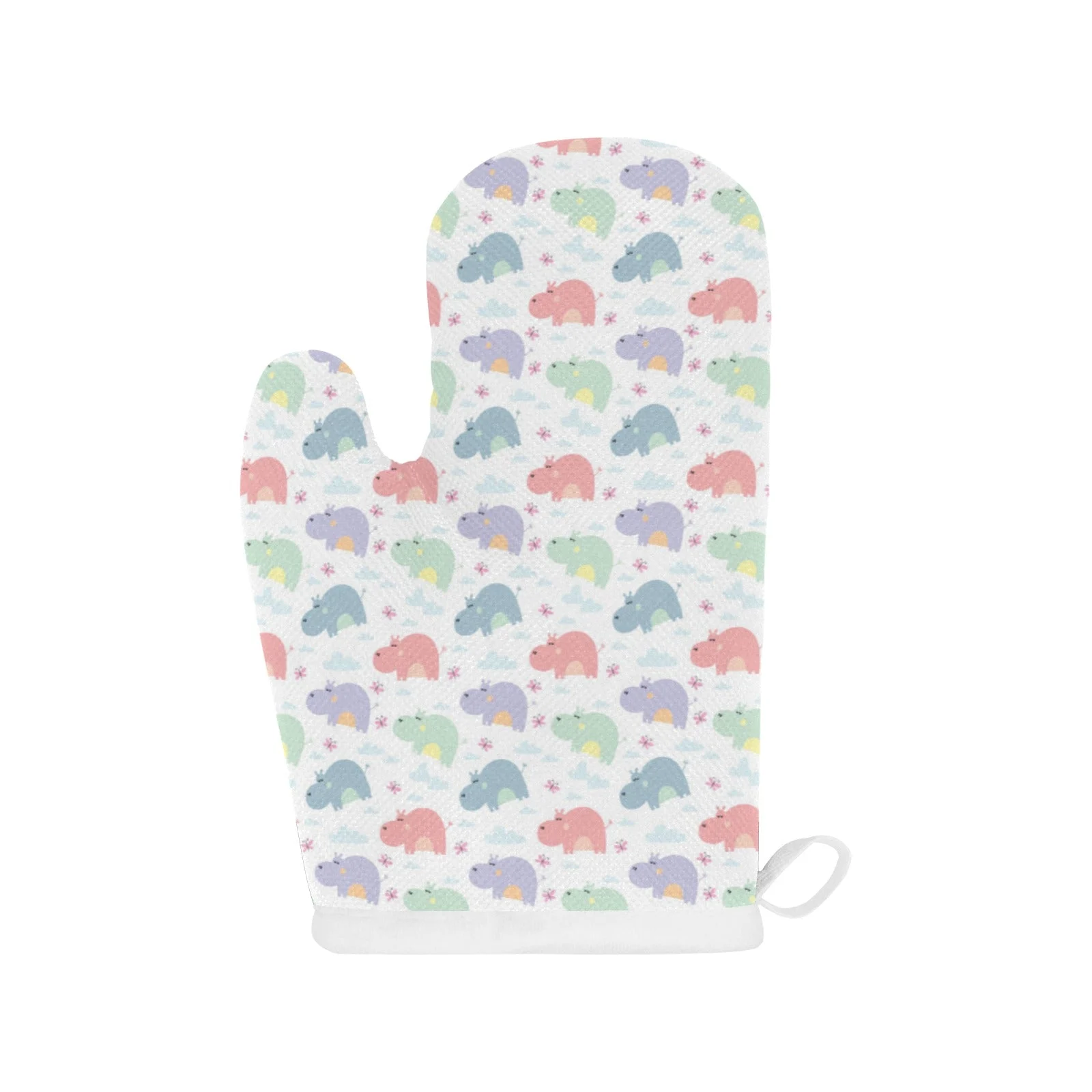 Hippopotamus Pattern Print Design 03 Heat Resistant Oven Mitts & Pot Holders Set Hippopotamus Pattern Print Design 03 Heat Resistant Oven Mitts & Pot Holders Set
