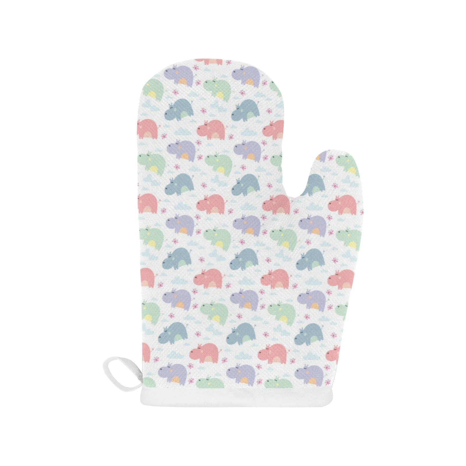 Hippopotamus Pattern Print Design 03 Heat Resistant Oven Mitts & Pot Holders Set Hippopotamus Pattern Print Design 03 Heat Resistant Oven Mitts & Pot Holders Set
