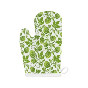 Hop Design Pattern Heat Resistant Oven Mitts Pot Holders Set