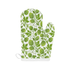 Hop Design Pattern Heat Resistant Oven Mitts Pot Holders Set
