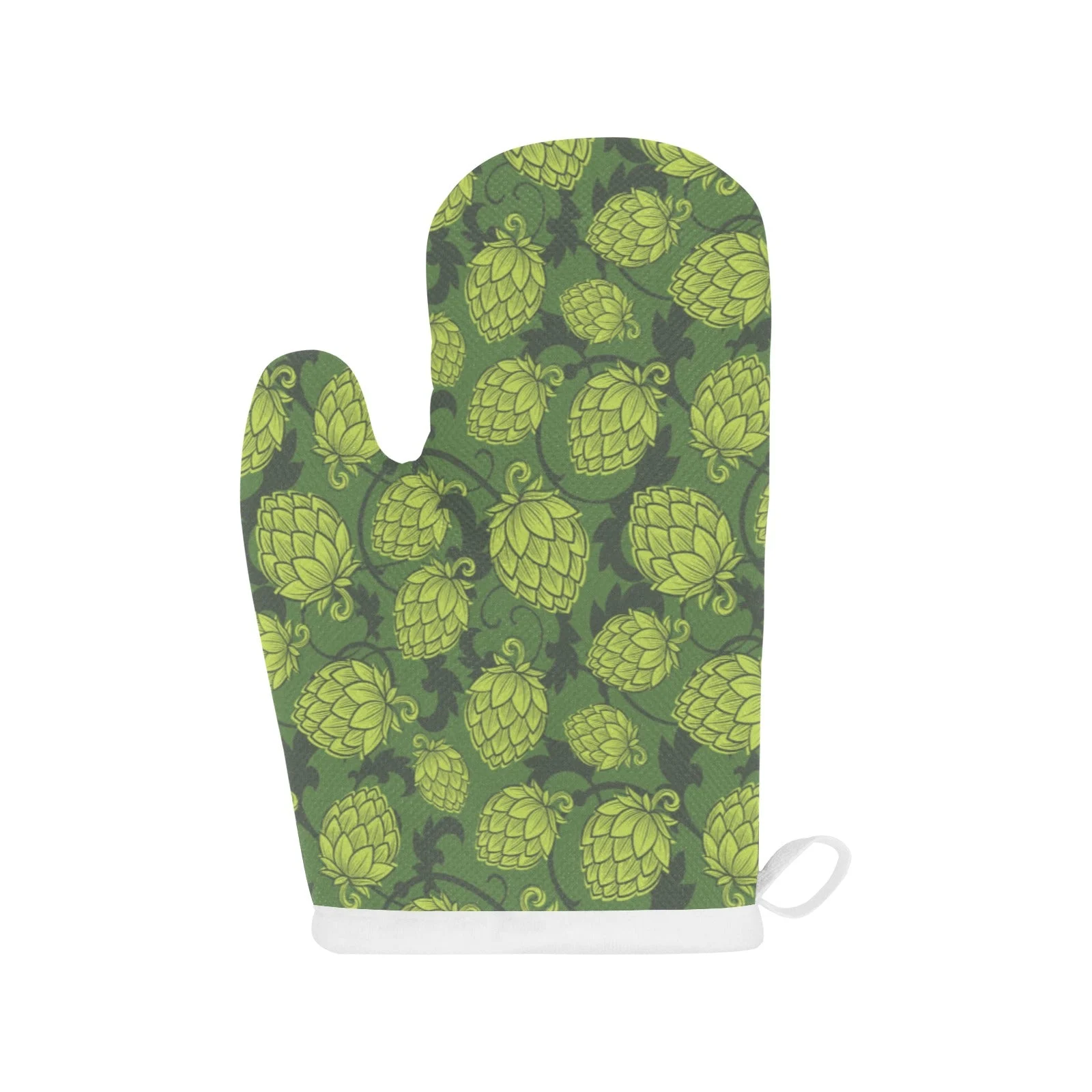 Hop Pattern Hop Cone Background Heat Resistant Oven Mitts Pot Holders Set Hop Pattern Hop Cone Background Heat Resistant Oven Mitts Pot Holders Set