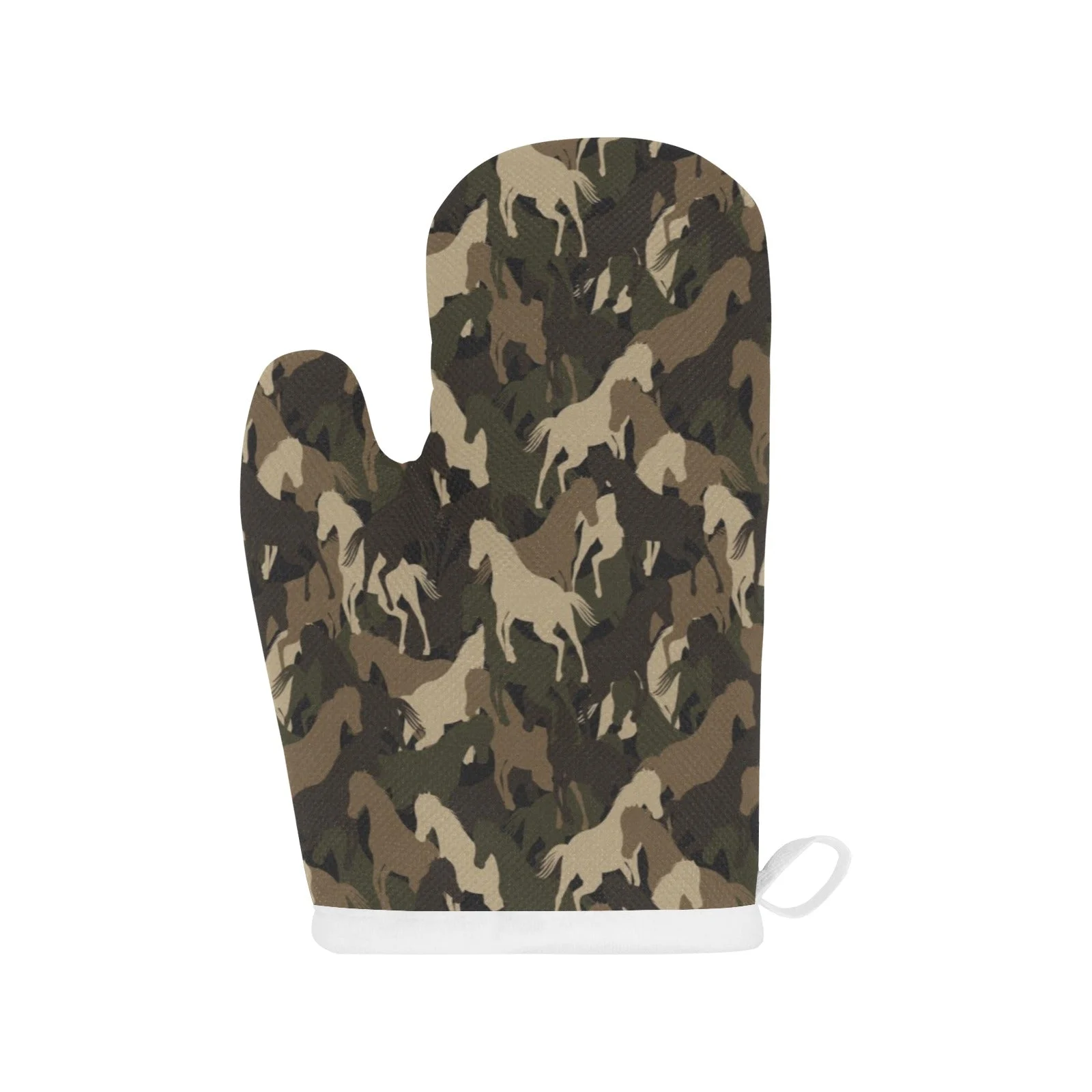 Horse Camouflage Pattern Heat Resistant Oven Mitts Pot Holders Set Horse Camouflage Pattern Heat Resistant Oven Mitts Pot Holders Set