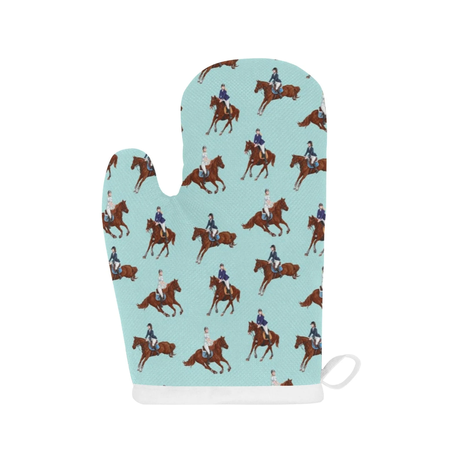 Horses Running Horses Rider Pattern Heat Resistant Oven Mitts Pot Holders Set Horses Running Horses Rider Pattern Heat Resistant Oven Mitts Pot Holders Set