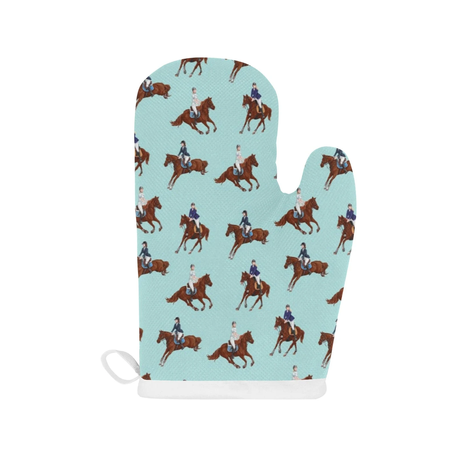 Horses Running Horses Rider Pattern Heat Resistant Oven Mitts Pot Holders Set Horses Running Horses Rider Pattern Heat Resistant Oven Mitts Pot Holders Set