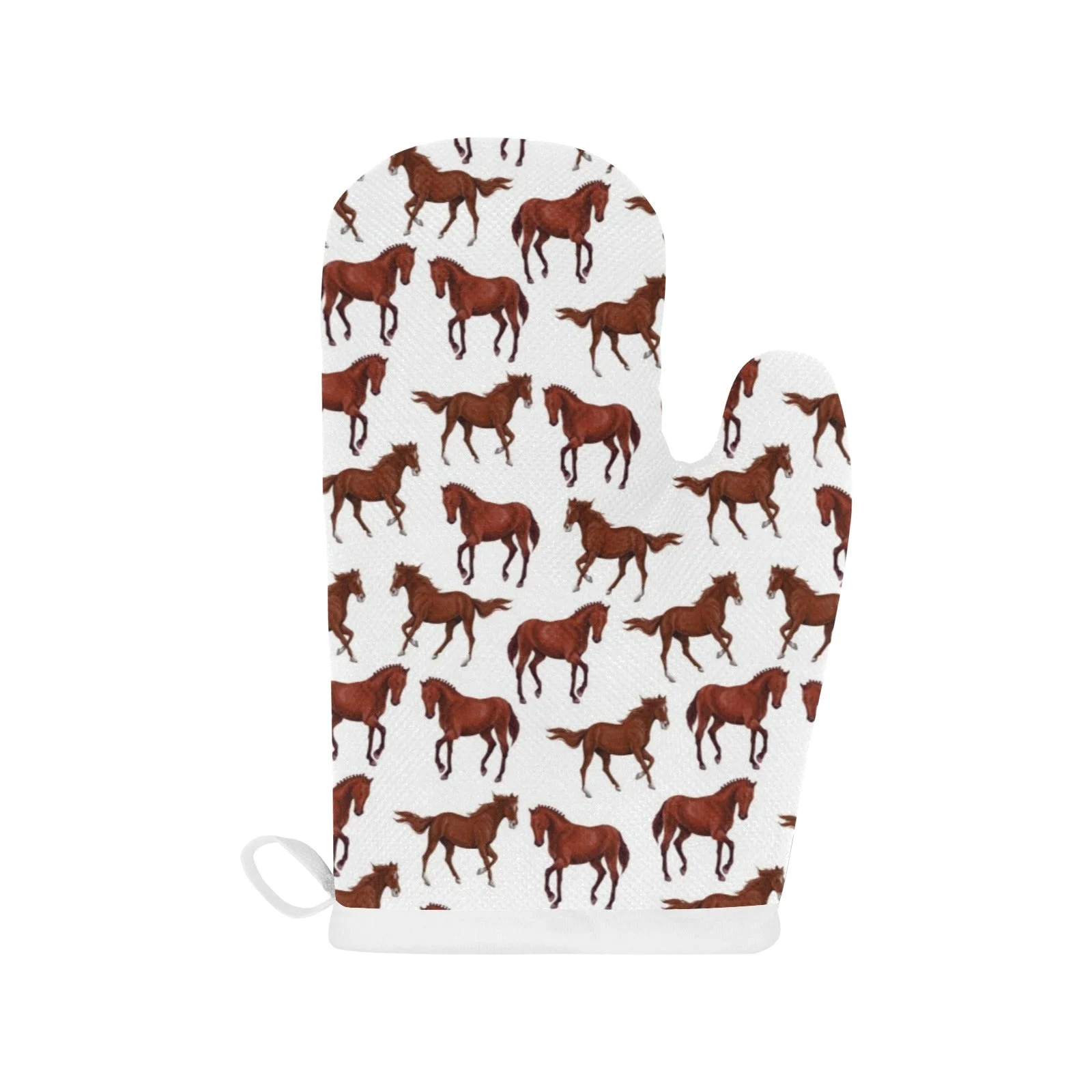 Horses Running Pattern Background Heat Resistant Oven Mitts Pot Holders Set Horses Running Pattern Background Heat Resistant Oven Mitts Pot Holders Set