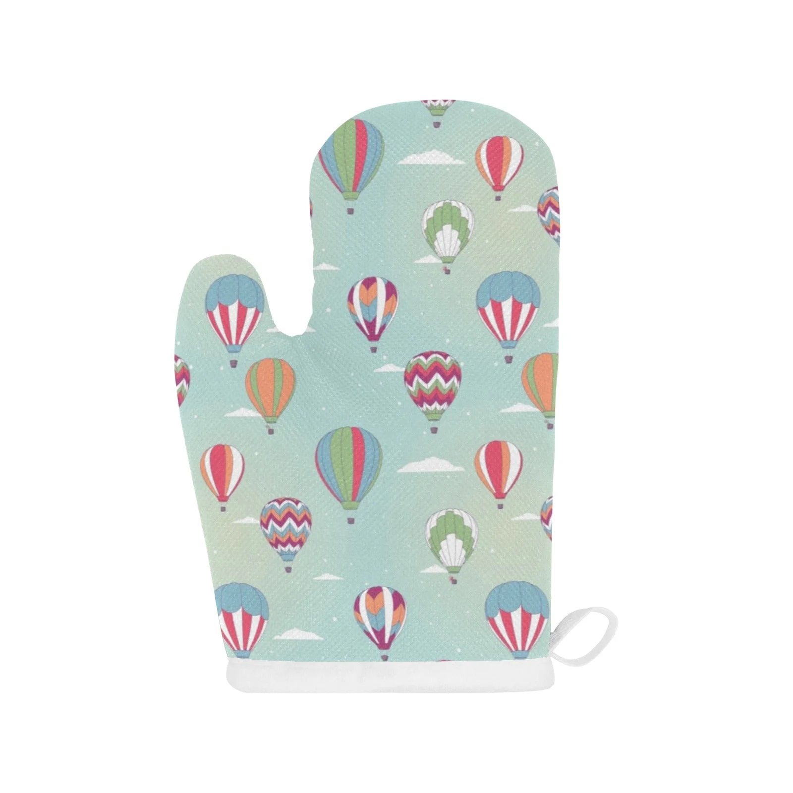 Hot Air Balloon Design Pattern Heat Resistant Oven Mitts Pot Holders Set Hot Air Balloon Design Pattern Heat Resistant Oven Mitts Pot Holders Set