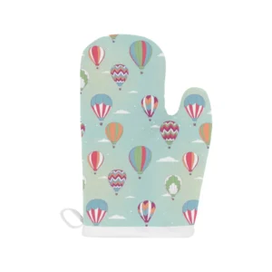 Hot Air Balloon Design Pattern Heat Resistant Oven Mitts Pot Holders Set