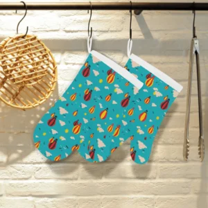 Hot Air Balloon Sky Pattern Heat Resistant Oven Mitts Pot Holders Set
