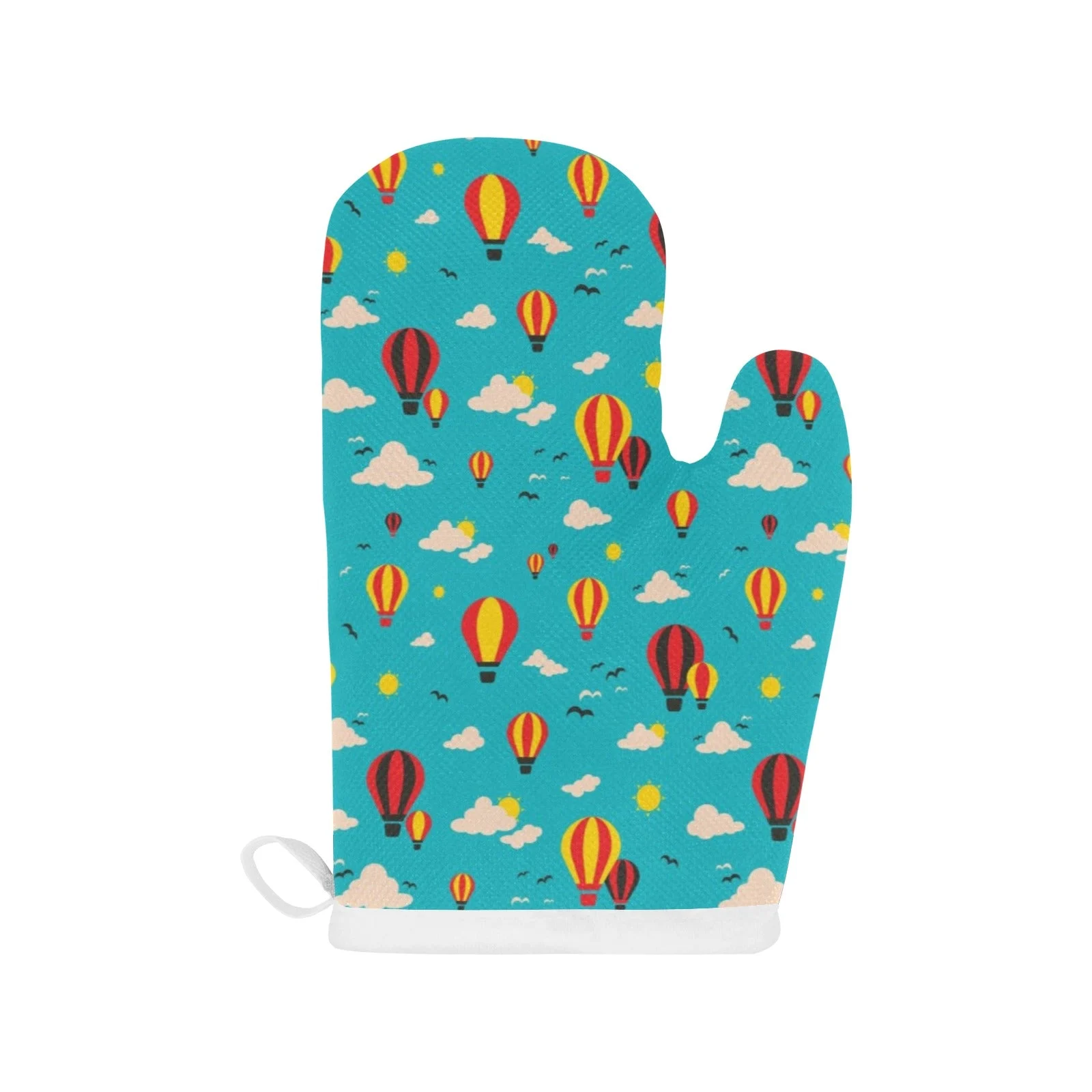Hot Air Balloon Sky Pattern Heat Resistant Oven Mitts Pot Holders Set Hot Air Balloon Sky Pattern Heat Resistant Oven Mitts Pot Holders Set