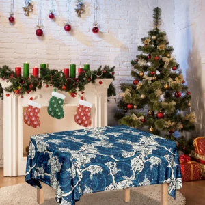 Japanese Ocean Wave Pattern Print Tablecloth Kitchen Decor Home Decor