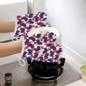 Kangaroo Australian Pattern Heat Resistant Oven Mitts Pot Holders Set