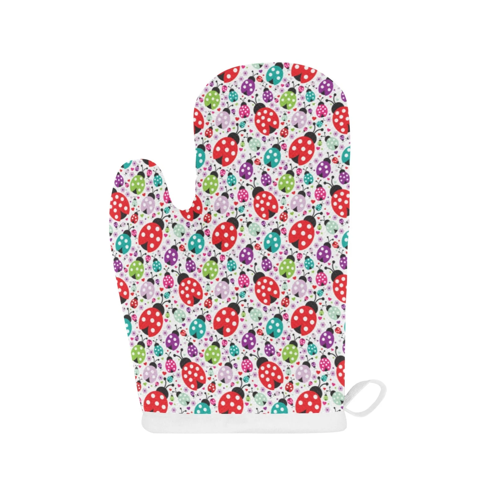 Ladybug Pattern Print Design 03 Heat Resistant Oven Mitts & Pot Holders Set Ladybug Pattern Print Design 03 Heat Resistant Oven Mitts & Pot Holders Set