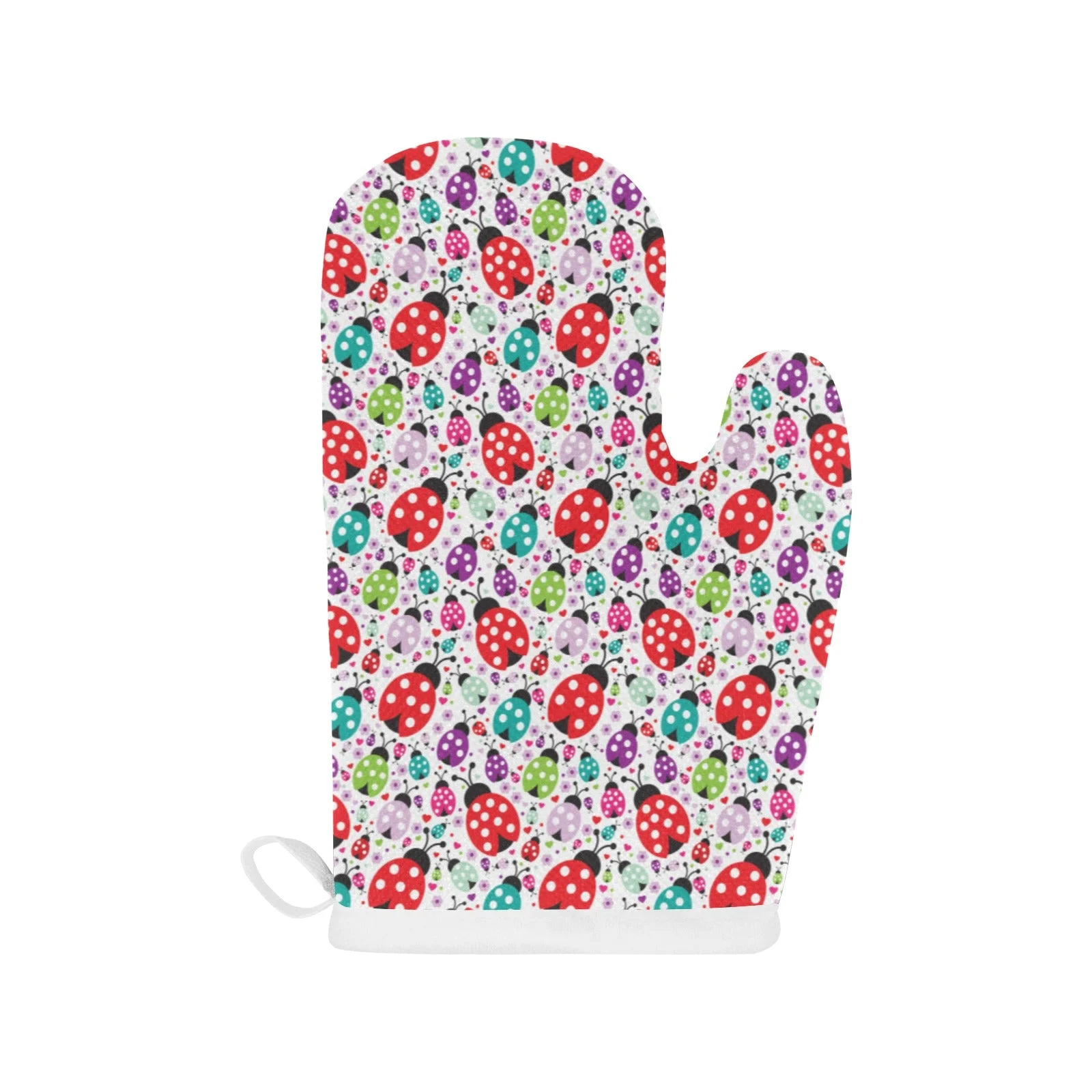 Ladybug Pattern Print Design 03 Heat Resistant Oven Mitts & Pot Holders Set Ladybug Pattern Print Design 03 Heat Resistant Oven Mitts & Pot Holders Set