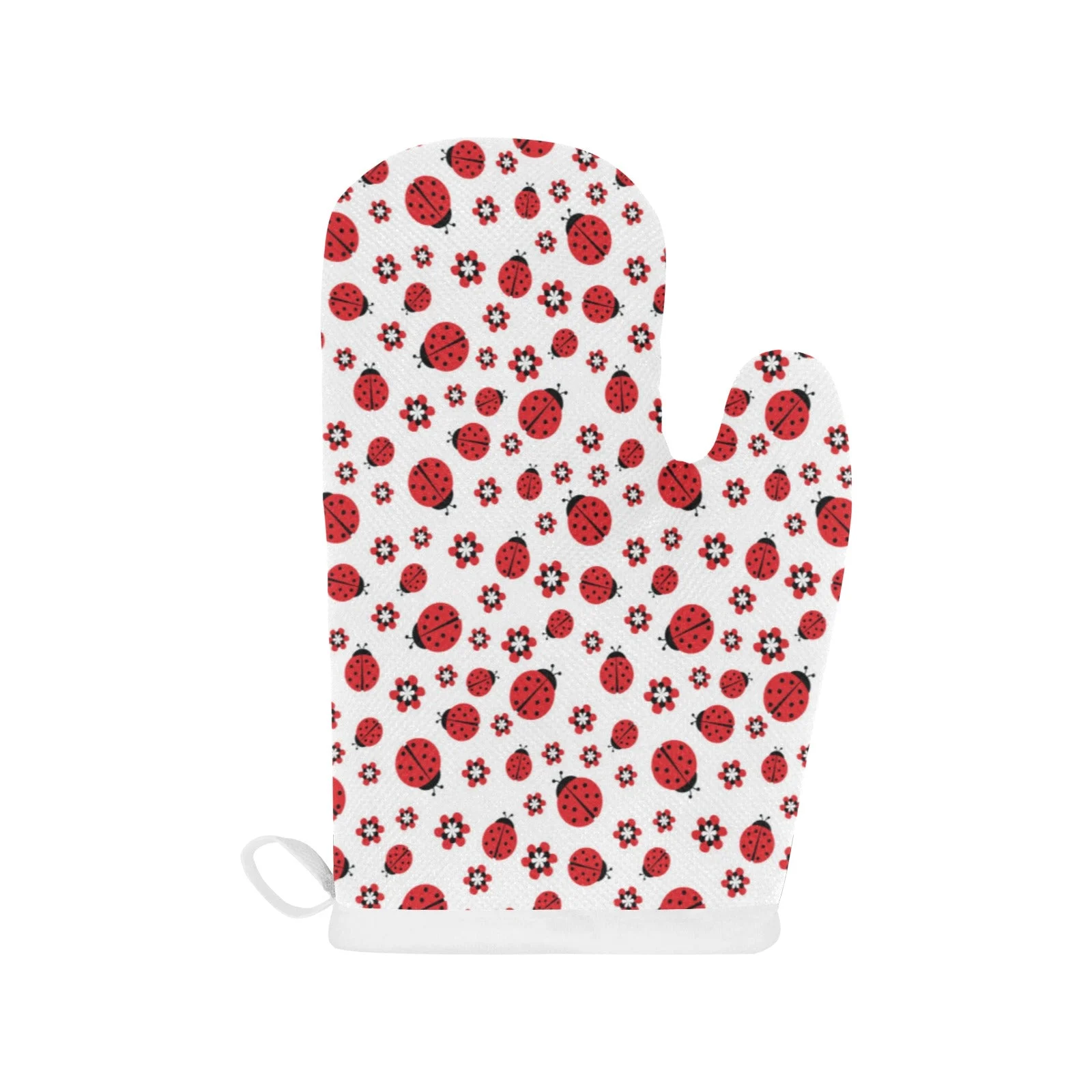 Ladybug Pattern Print Design 04 Heat Resistant Oven Mitts & Pot Holders Set Ladybug Pattern Print Design 04 Heat Resistant Oven Mitts & Pot Holders Set