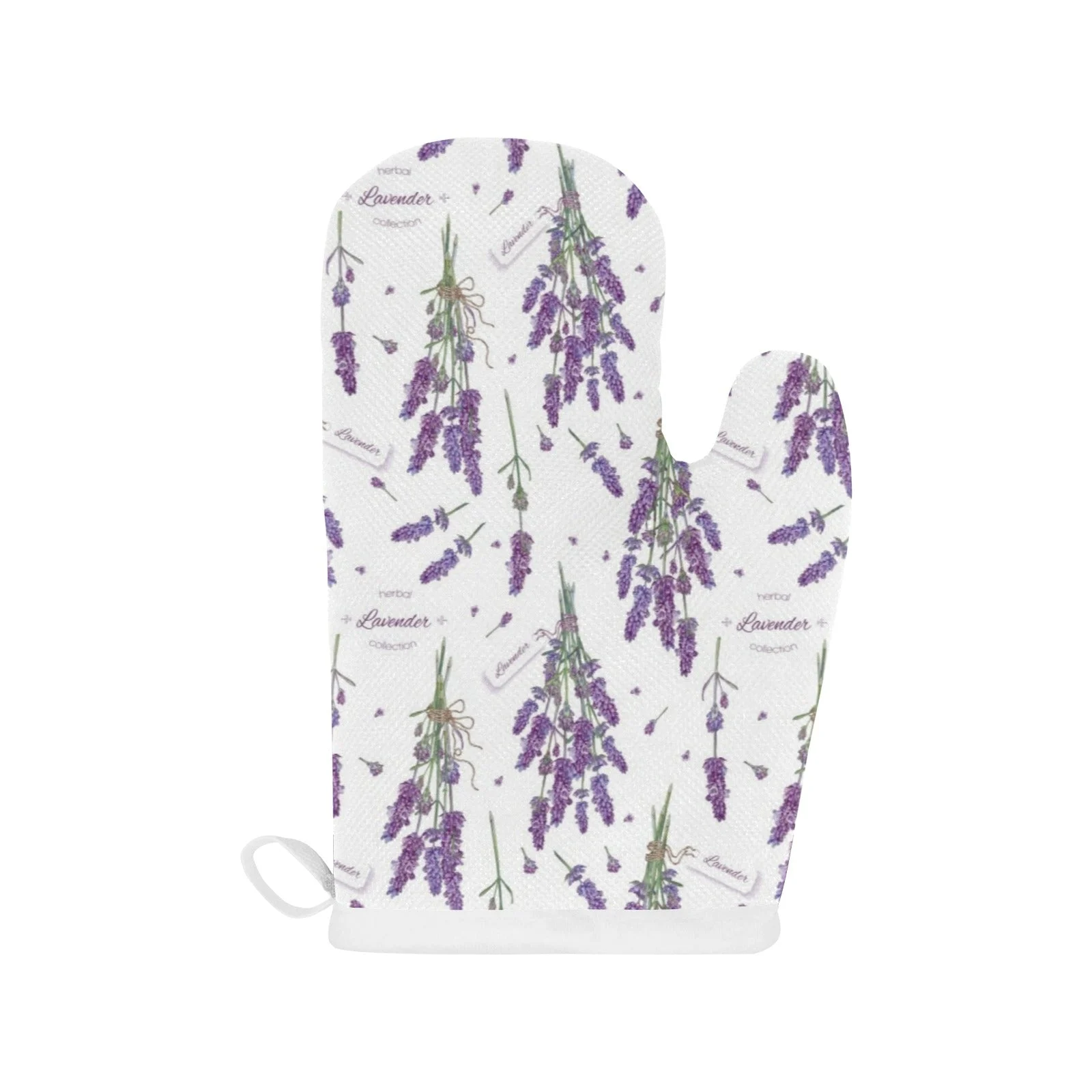 Lavender Flower Design Pattern Heat Resistant Oven Mitts Pot Holders Set Lavender Flower Design Pattern Heat Resistant Oven Mitts Pot Holders Set