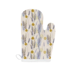 Lavender Modern Pattern Background Heat Resistant Oven Mitts Pot Holders Set