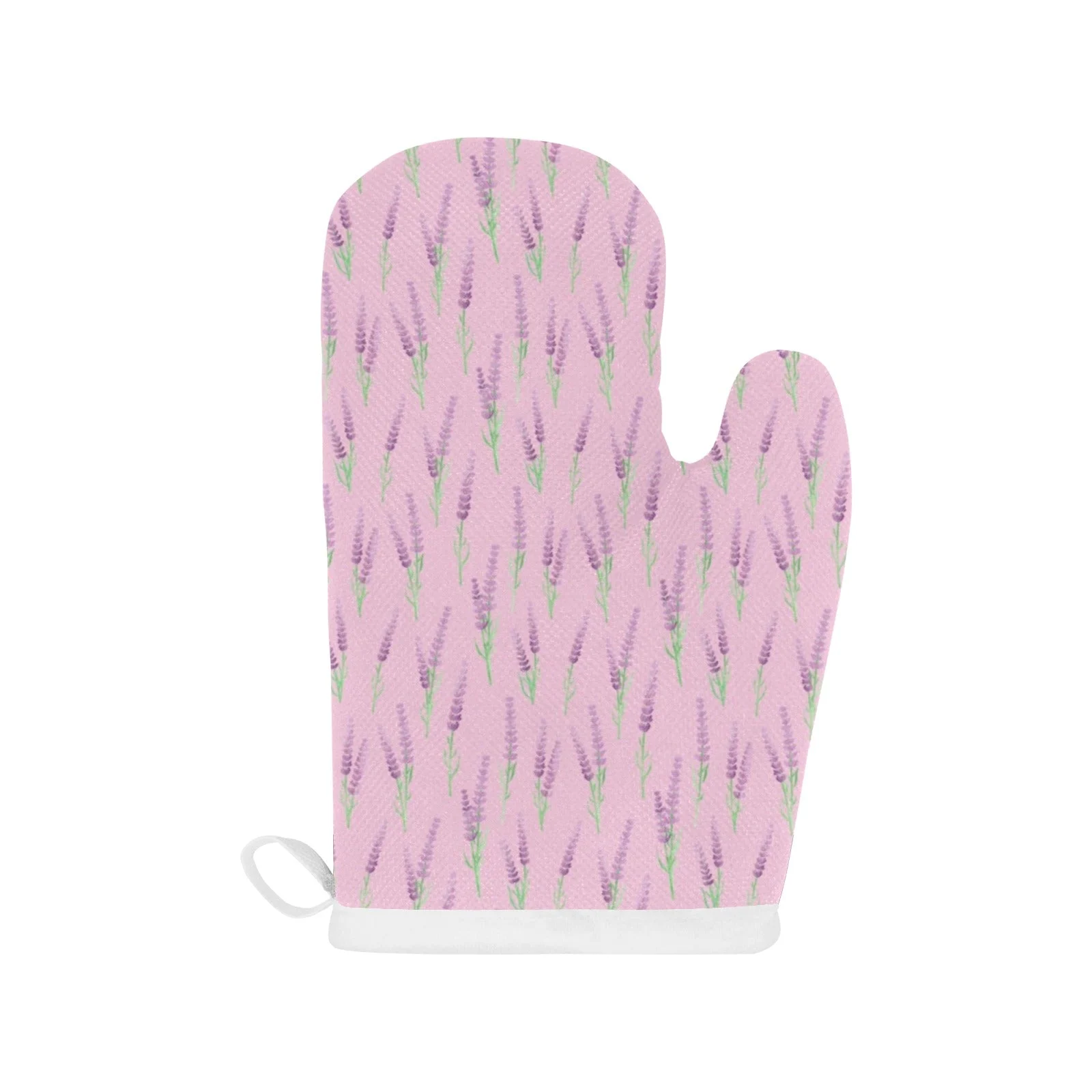 Lavender Pattern Pink Background Heat Resistant Oven Mitts Pot Holders Set Lavender Pattern Pink Background Heat Resistant Oven Mitts Pot Holders Set