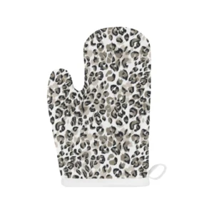 Leopard Skin Print Pattern Heat Resistant Oven Mitts Pot Holders Set