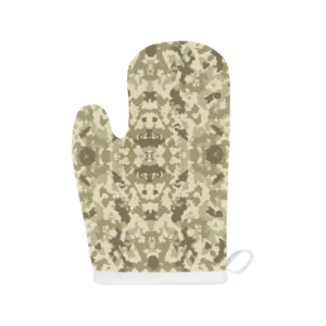 Light Green Camouflage Pattern Heat Resistant Oven Mitts Pot Holders Set