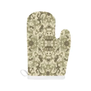 Light Green Camouflage Pattern Heat Resistant Oven Mitts Pot Holders Set