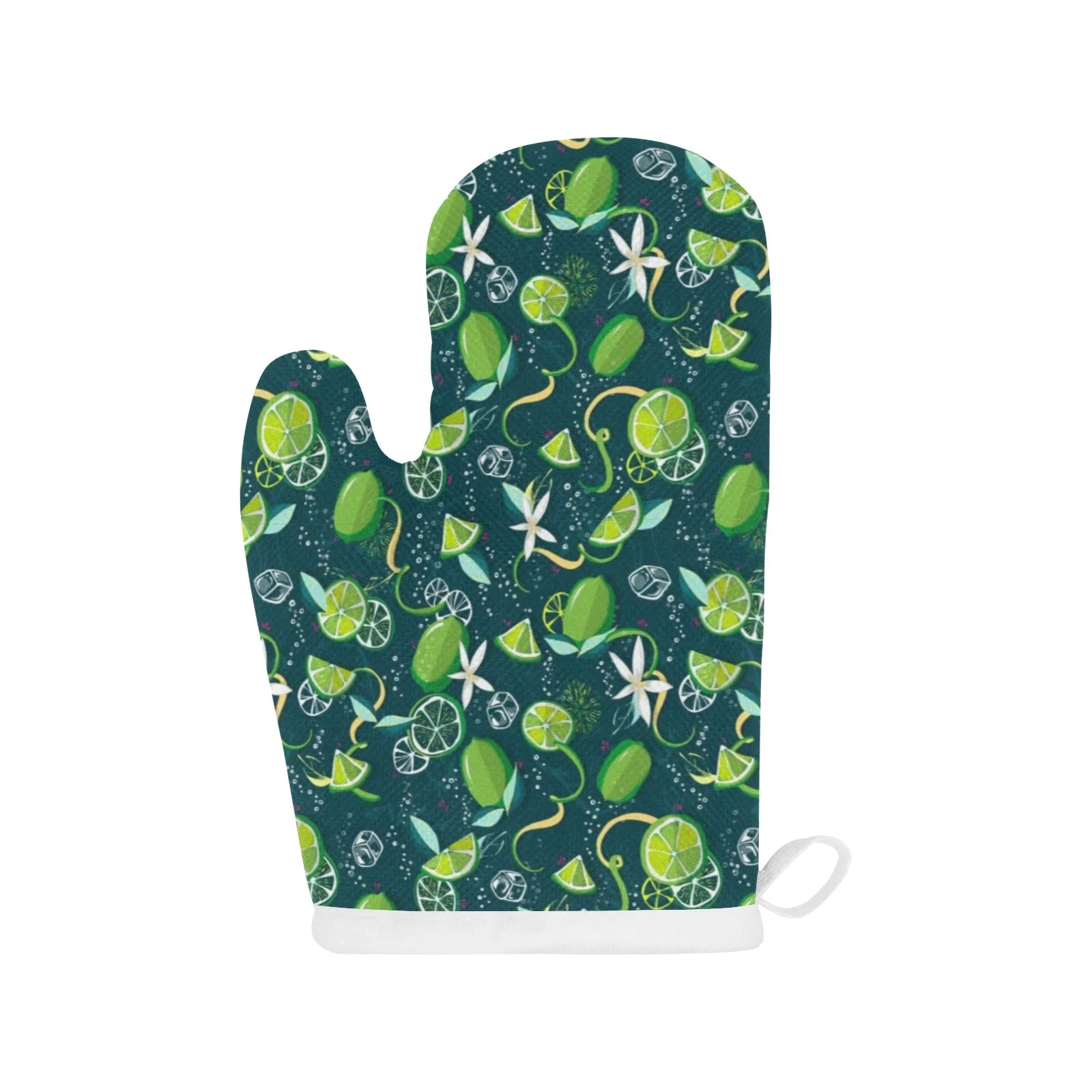 Lime Ice Flower Pattern Heat Resistant Oven Mitts Pot Holders Set Lime Ice Flower Pattern Heat Resistant Oven Mitts Pot Holders Set
