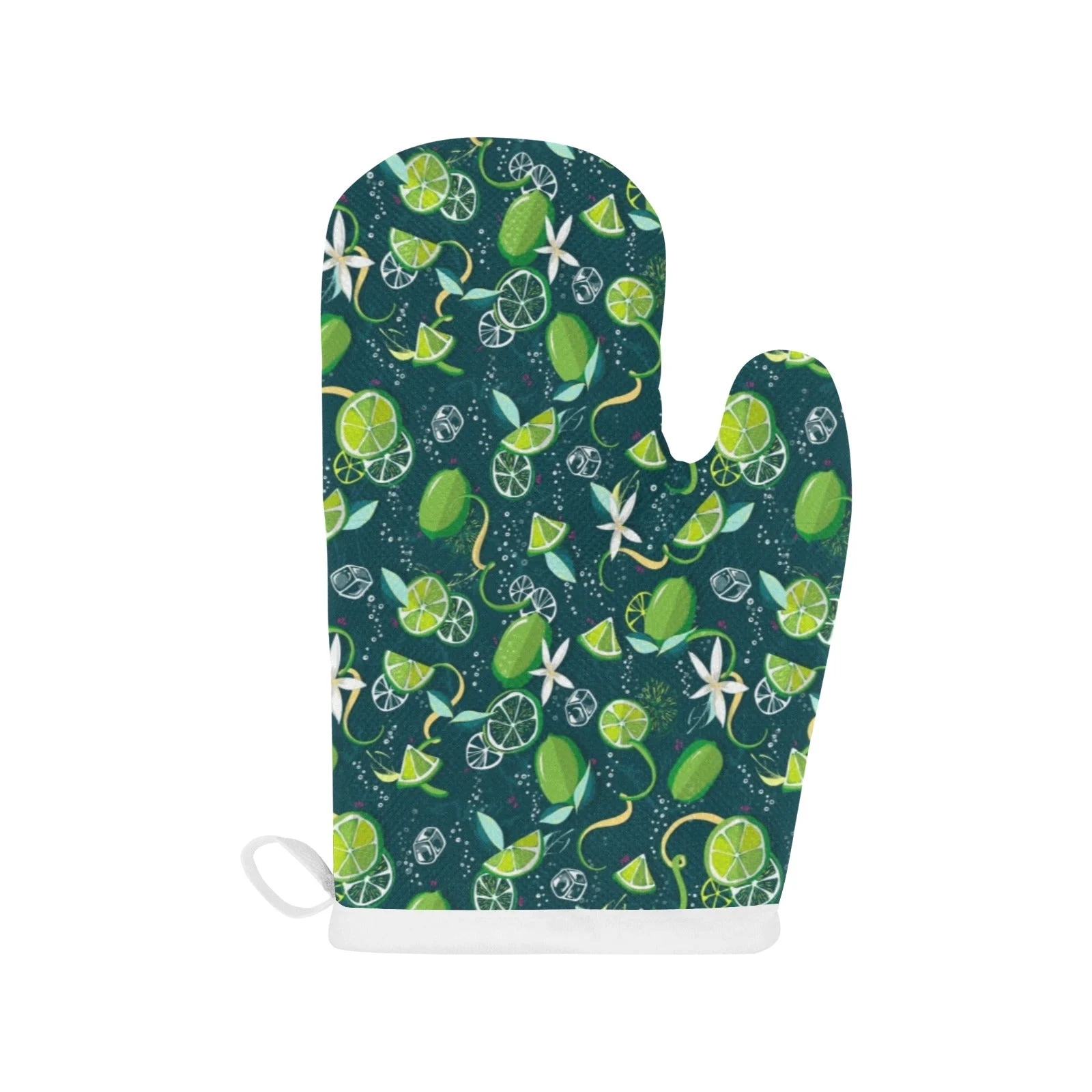 Lime Ice Flower Pattern Heat Resistant Oven Mitts Pot Holders Set Lime Ice Flower Pattern Heat Resistant Oven Mitts Pot Holders Set