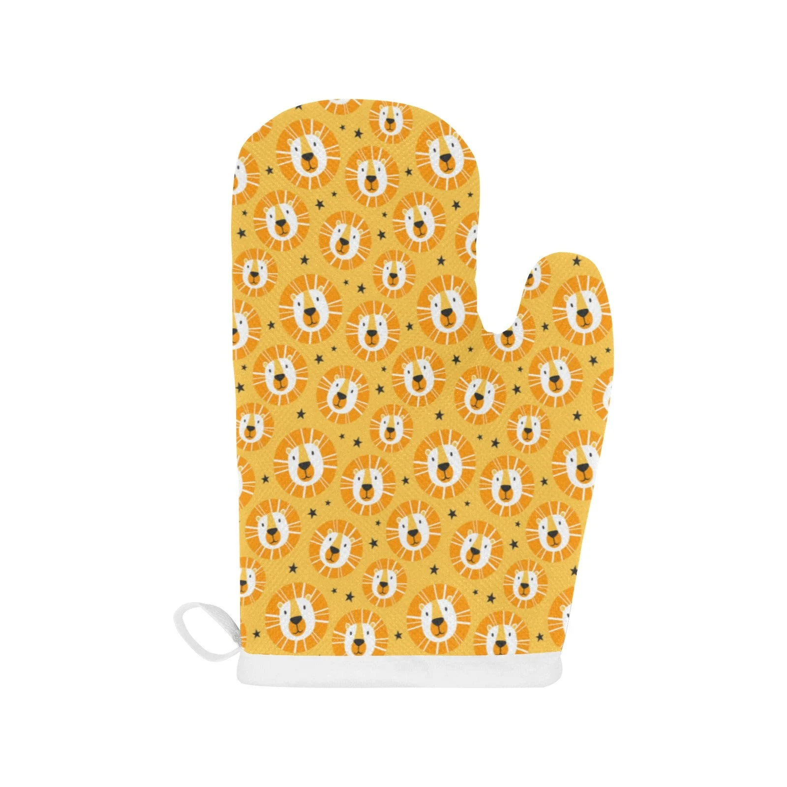 Lion Pattern Print Design 03 Heat Resistant Oven Mitts & Pot Holders Set Lion Pattern Print Design 03 Heat Resistant Oven Mitts & Pot Holders Set