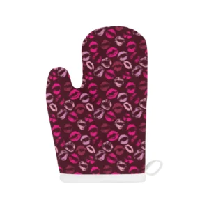 Lips Pattern Print Design 03 Heat Resistant Oven Mitts & Pot Holders Set